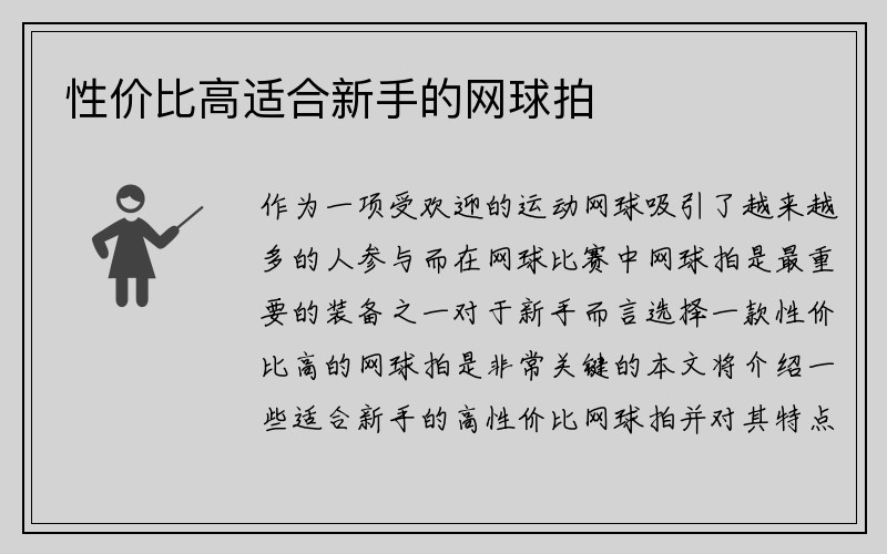 性价比高适合新手的网球拍